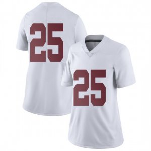 NCAA Women's Alabama Crimson Tide #25 Jonathan Bennett Stitched College Nike Authentic No Name White Football Jersey SF17Z13TE